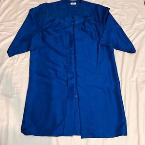Jostens Royal Blue Graduation Gown SIZE 5' 4”-5' 6” Unisex Zip closure Pre-Owned